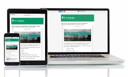 Our newsletter on a smartphone, tablet and desktop monitor