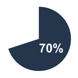 70% Pie Chart