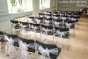 A close up photo of Great Hall Chair Sashes From Behind