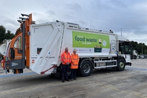 2024 - Cllr Stuart Gourley (WBC) and Ben Slater (Veolia) battery kerbside recycling