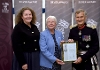 Councillor Steevenson and Carolyn Richardson with the Lord Lieutenant of Hampshire at an event for the Silver Employer Recognition Scheme award winners. Photo Credit: Kevin Poolman Photography.